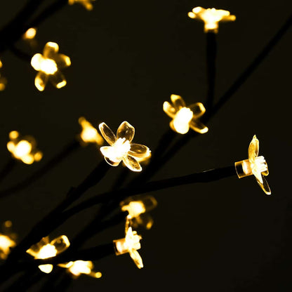 345131 vidaXL Cherry Blossom LED Tree Warm White 120 LEDs 150 cm