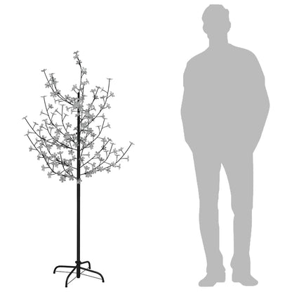 345131 vidaXL Cherry Blossom LED Tree Warm White 120 LEDs 150 cm