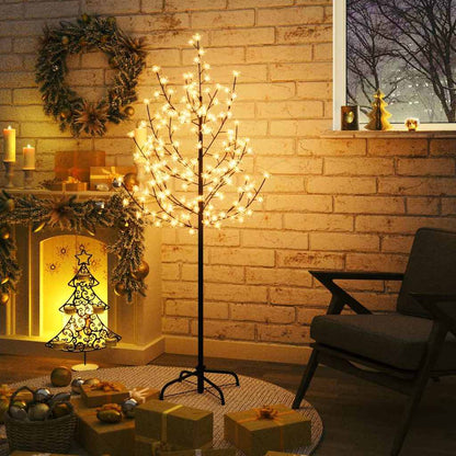 345131 vidaXL Cherry Blossom LED Tree Warm White 120 LEDs 150 cm