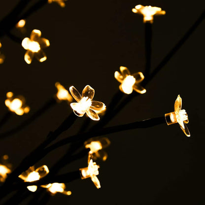 345132 vidaXL Cherry Blossom LED Tree Warm White 200 LEDs 180 cm
