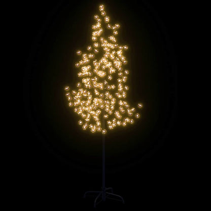 345133 vidaXL Cherry Blossom LED Tree Warm White 220 LEDs 220 cm