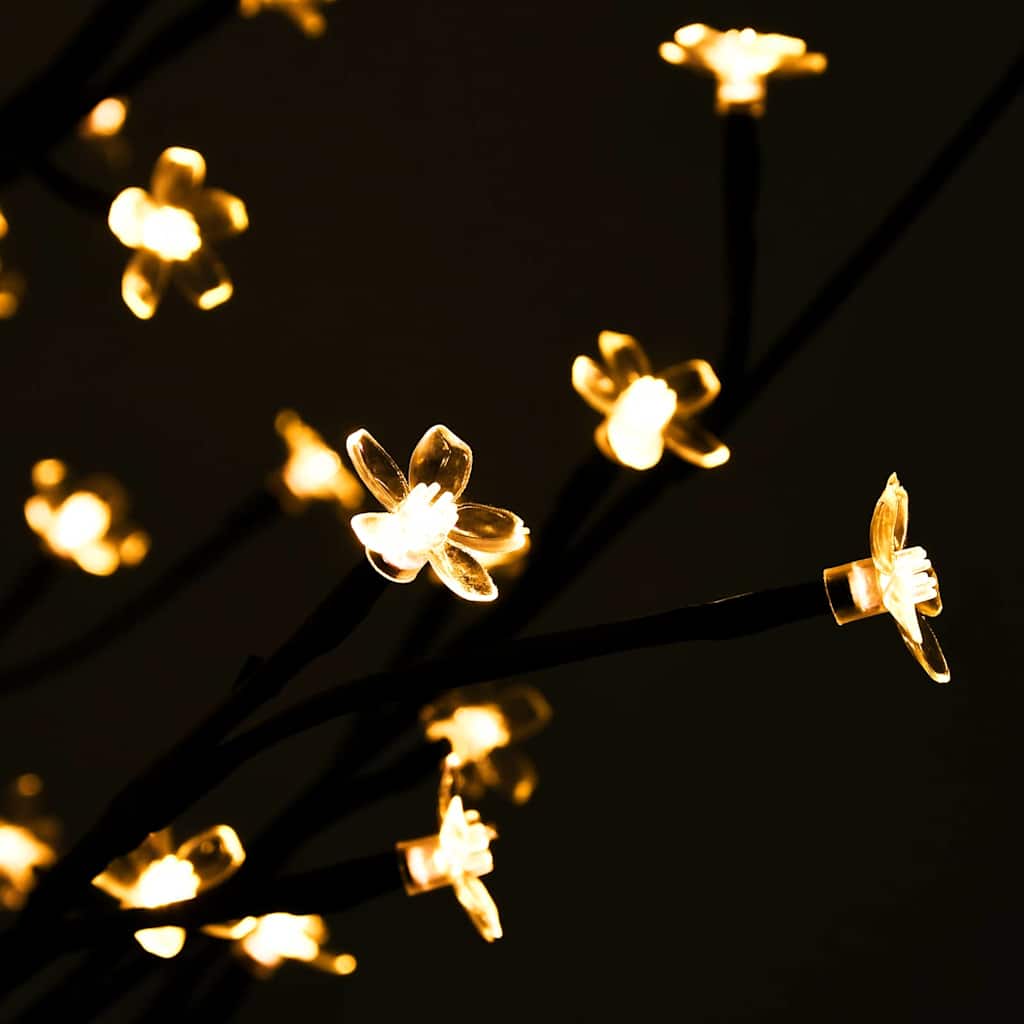 345133 vidaXL Cherry Blossom LED Tree Warm White 220 LEDs 220 cm