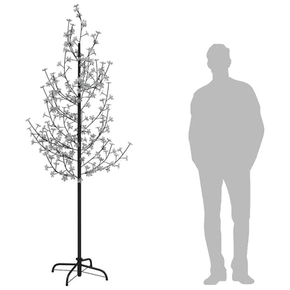 345133 vidaXL Cherry Blossom LED Tree Warm White 220 LEDs 220 cm