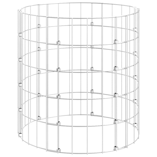 vidaXL Garden Composter Ø50x50 cm Galvanised Steel