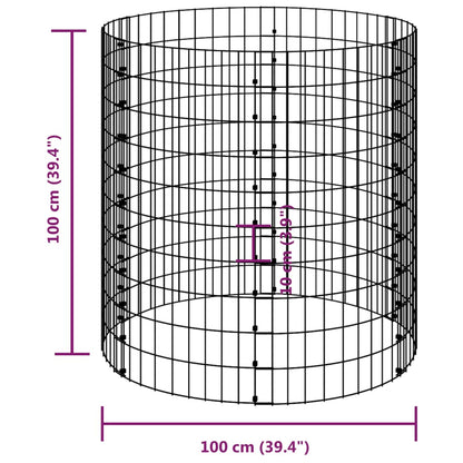 vidaXL Garden Composter Ø100x100 cm Galvanised Steel