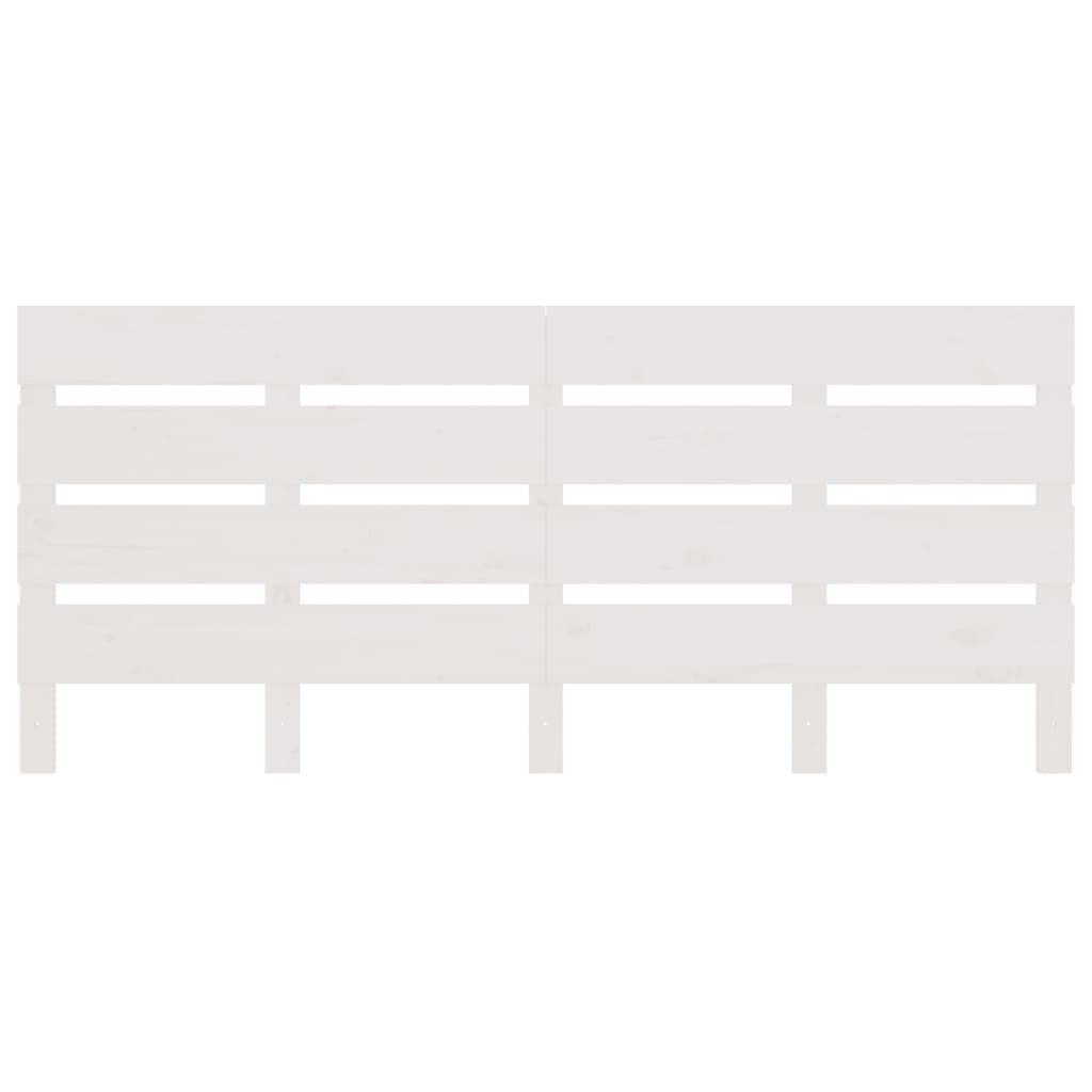 vidaXL Headboard White 120x3x80 cm Solid Wood Pine