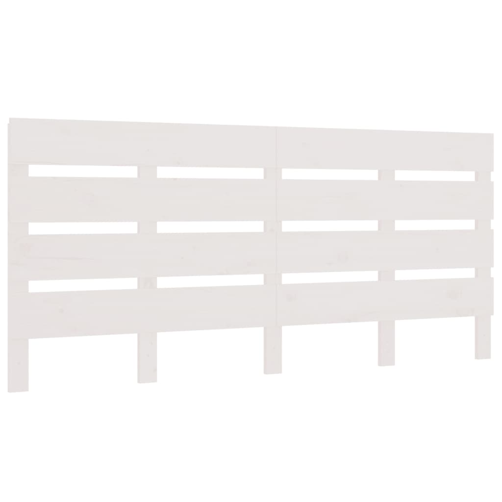 vidaXL Headboard White 140x3x80 cm Solid Wood Pine