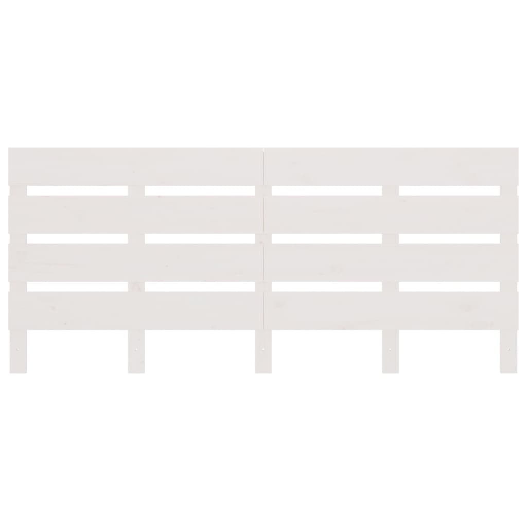 vidaXL Headboard White 200x3x80 cm Solid Wood Pine