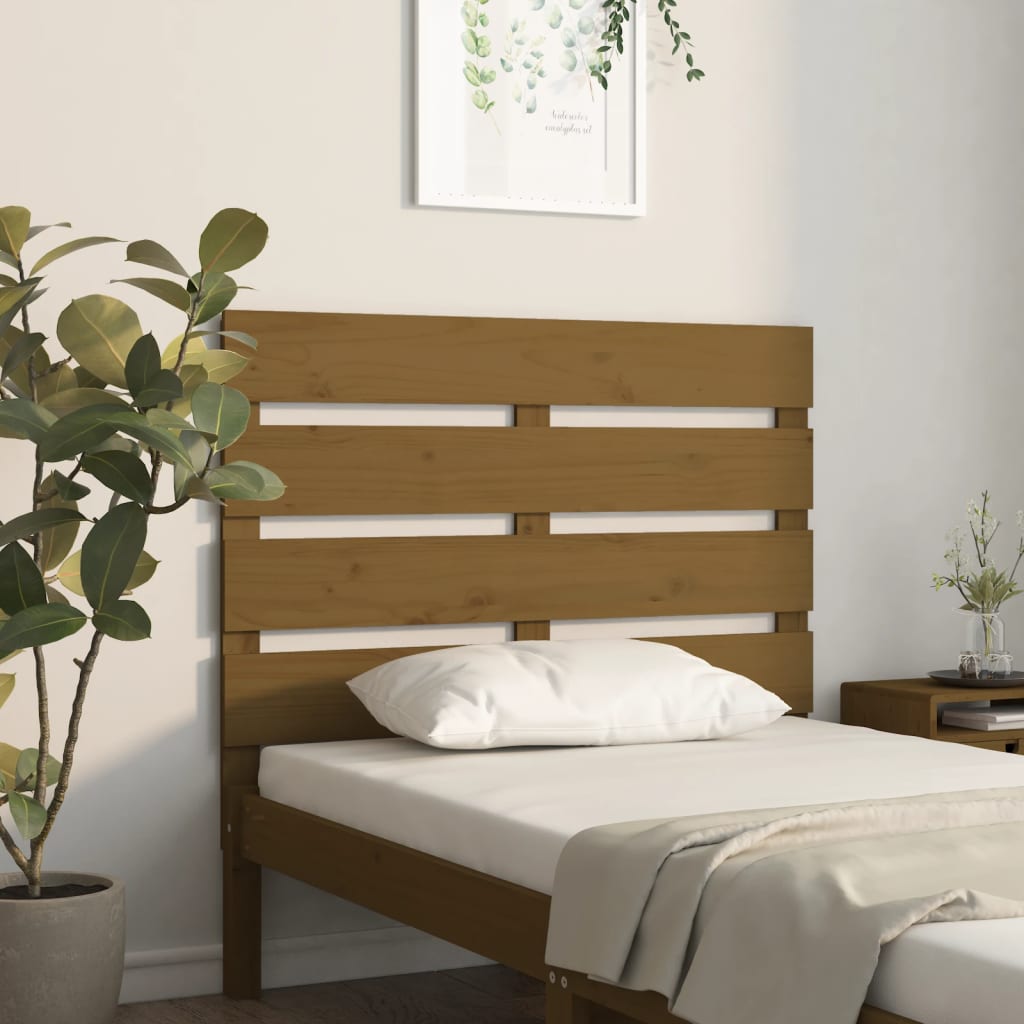 vidaXL Headboard Honey Brown 75x3x80 cm Solid Wood Pine