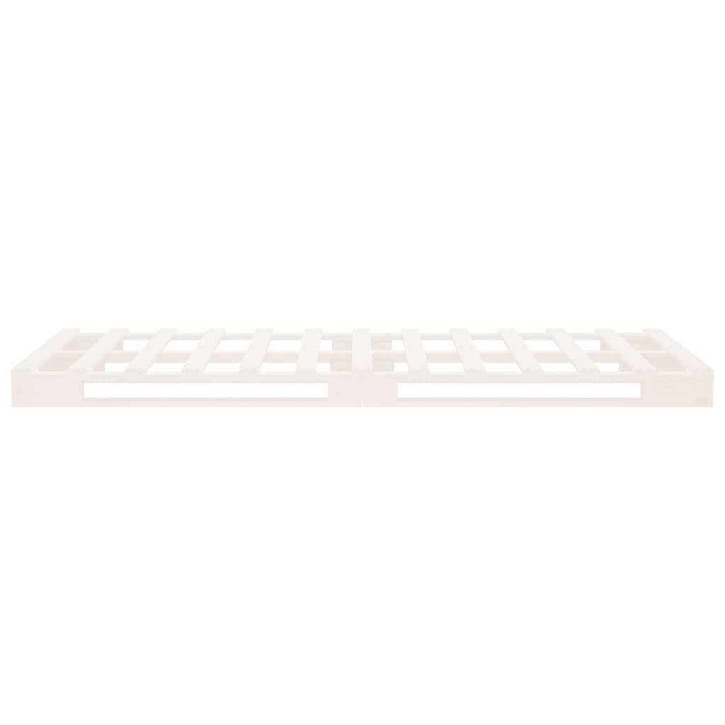 vidaXL Pallet Bed without Mattress White 90x200 cm Solid Wood