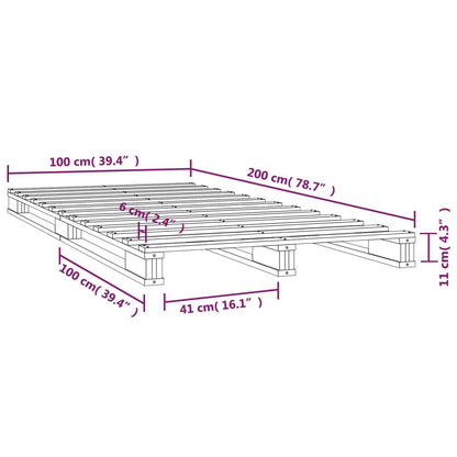 vidaXL Pallet Bed | Natural Wood | Solid pine wood | Single |  Simplistic  | Bed