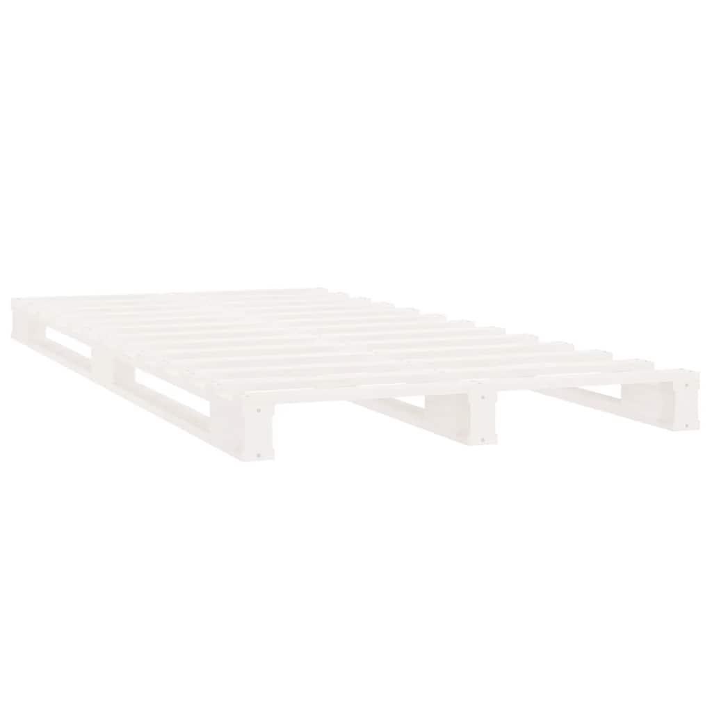 vidaXL Pallet Bed | White | Solid pine wood | Single bed size | Durable