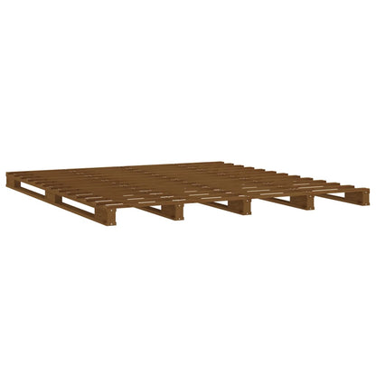 vidaXL Pallet Bed | Honey Brown | Solid pine wood | Double | Durable