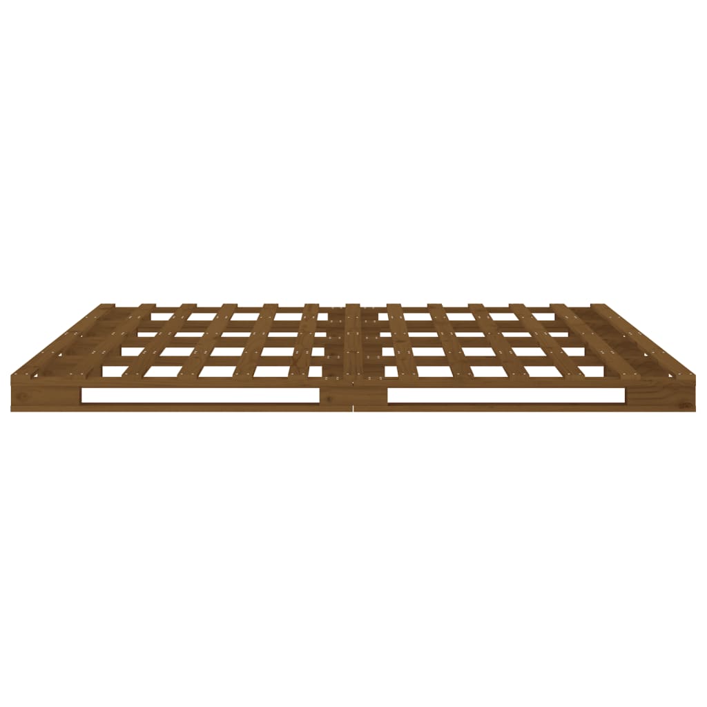 vidaXL Pallet Bed | Honey Brown | Solid pine wood | Double | Durable