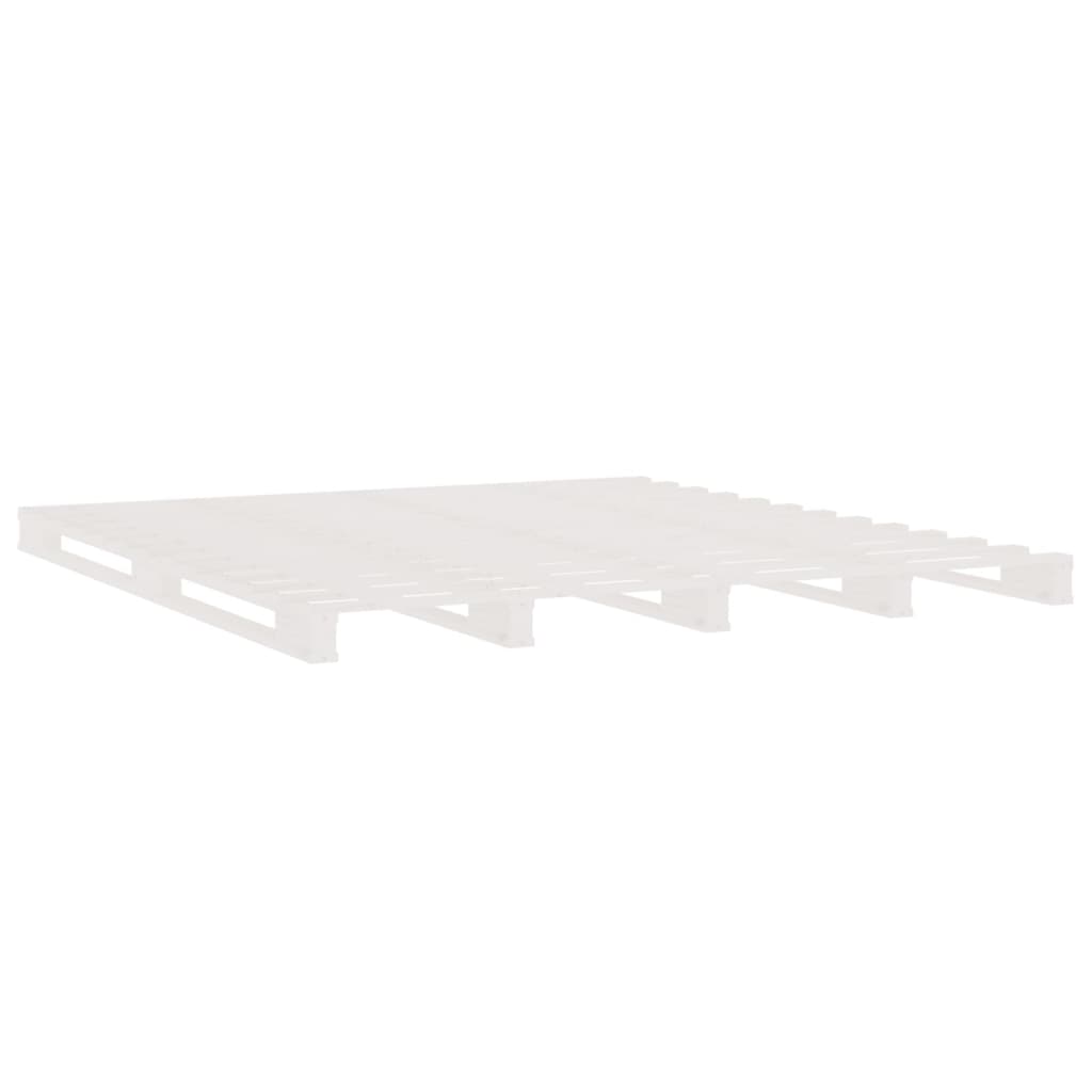 vidaXL Pallet Bed without Mattress White 140x200 cm Solid Wood
