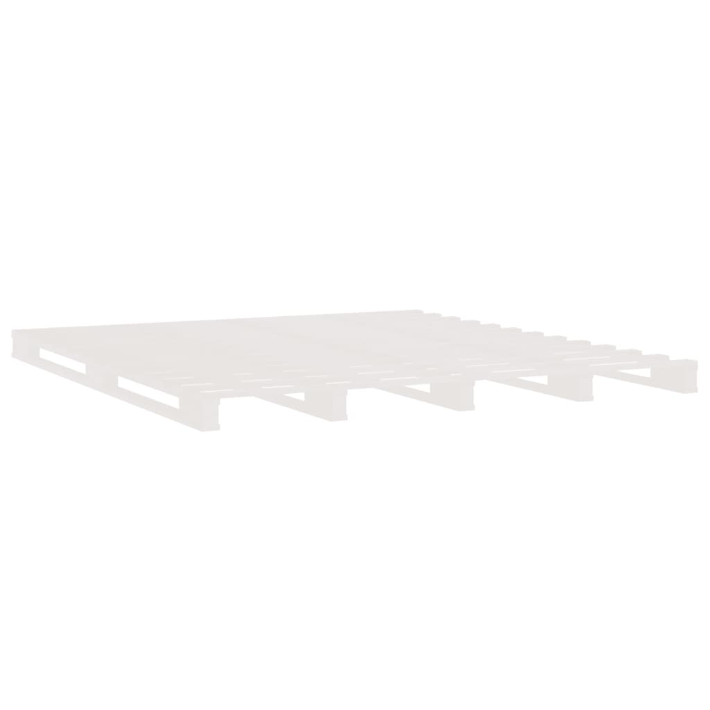 vidaXL Pallet Bed without Mattress White Super King Size Solid Wood