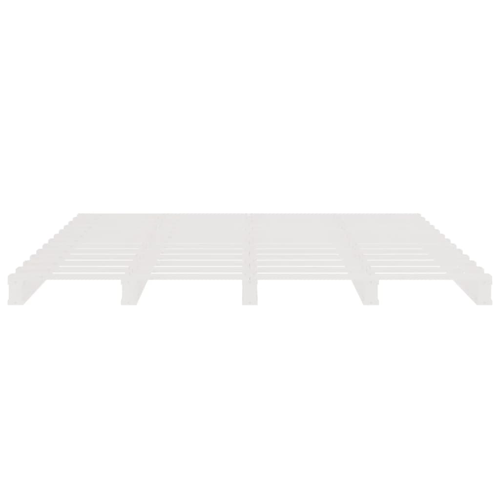 vidaXL Pallet Bed without Mattress White Super King Size Solid Wood