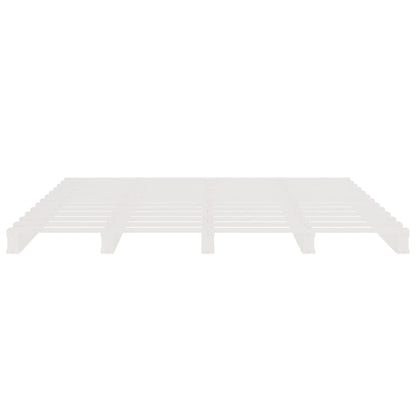 vidaXL Pallet Bed without Mattress White Super King Size Solid Wood