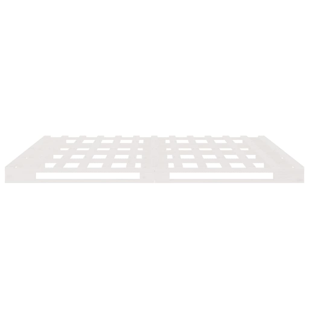 vidaXL Pallet Bed without Mattress White Super King Size Solid Wood