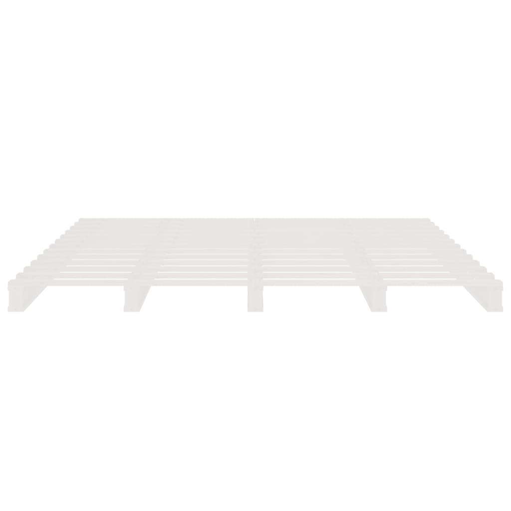 vidaXL Pallet Bed | White | Solid pine wood | Double | Durable | Pallet Bed