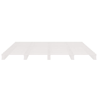 vidaXL Pallet Bed | White | Solid pine wood | Double | Durable | Pallet Bed