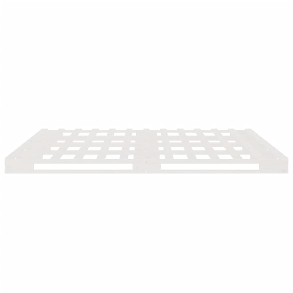 vidaXL Pallet Bed | White | Solid pine wood | Double | Durable | Pallet Bed