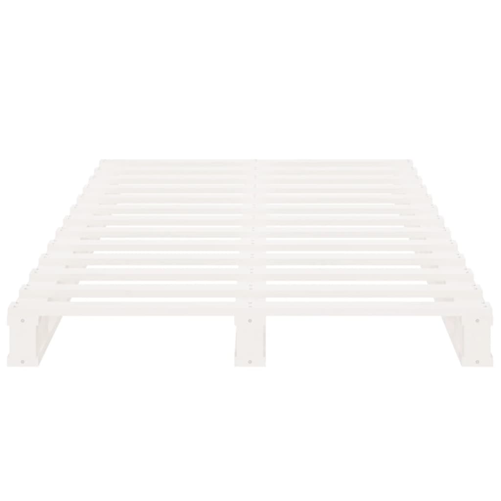 vidaXL Pallet Bed without Mattress White Small Single Solid Wood