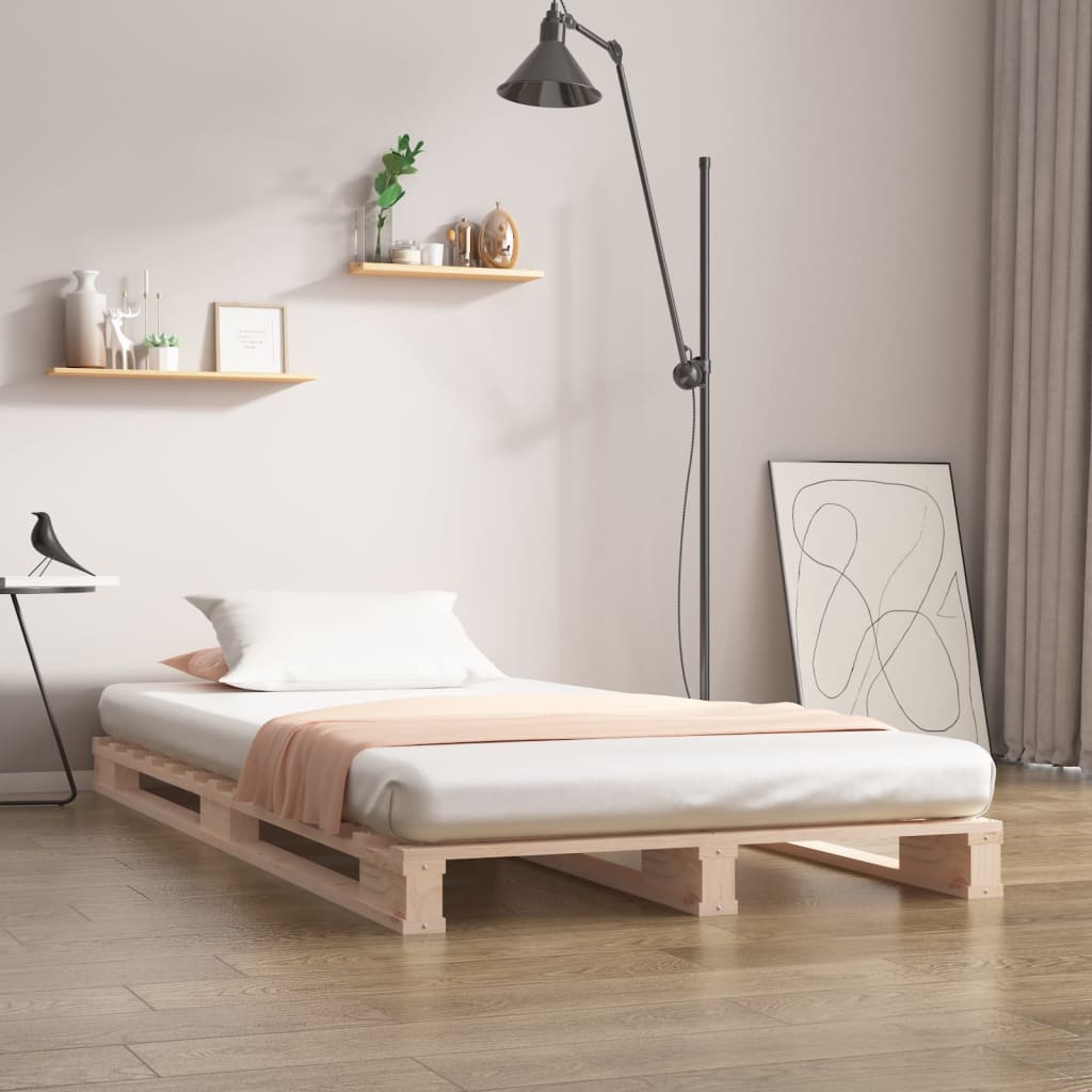 vidaXL Pallet Bed without Mattress Single Solid Wood