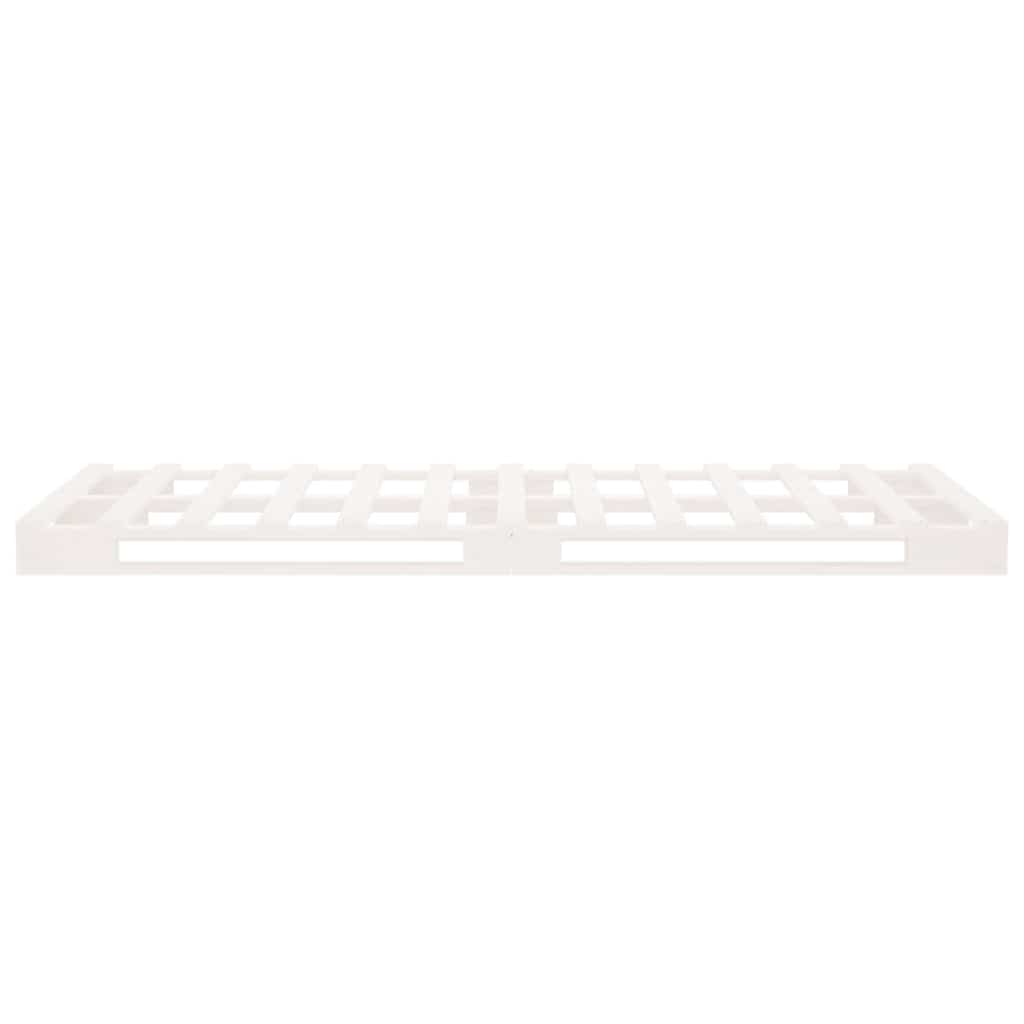 vidaXL Pallet Bed without Mattress White Single Solid Wood