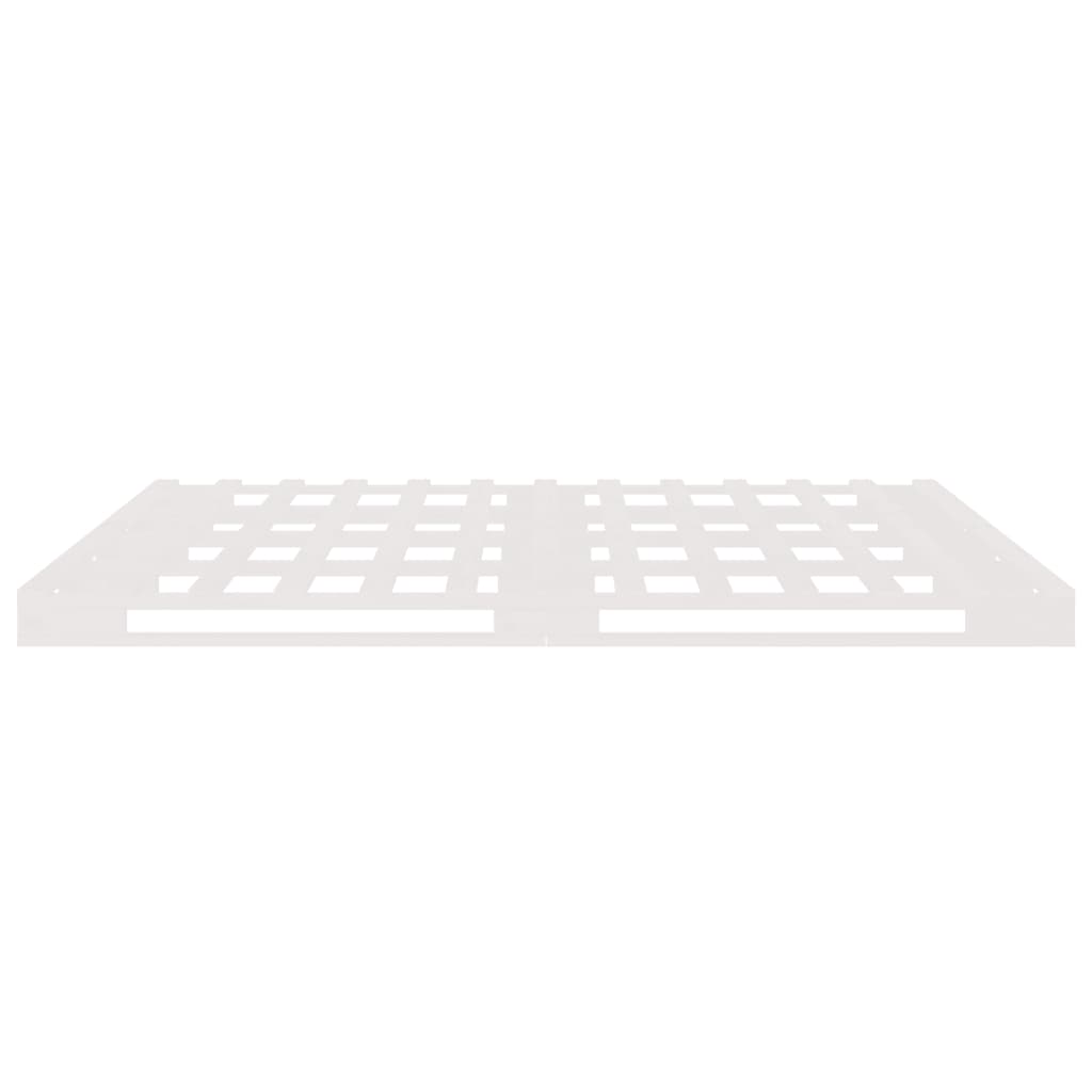 vidaXL Pallet Bed without Mattress White Double Solid Wood