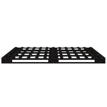 vidaXL Pallet Bed without Mattress Black Double Solid Wood