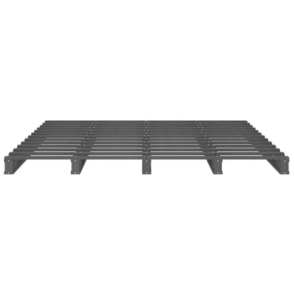 vidaXL Pallet Bed | Grey | Solid pine wood | Double |  Durable  | Pallet Bed