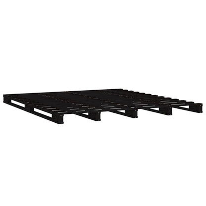 vidaXL Pallet Bed | Black | Solid pine wood | Double | Durable | Pallet Bed