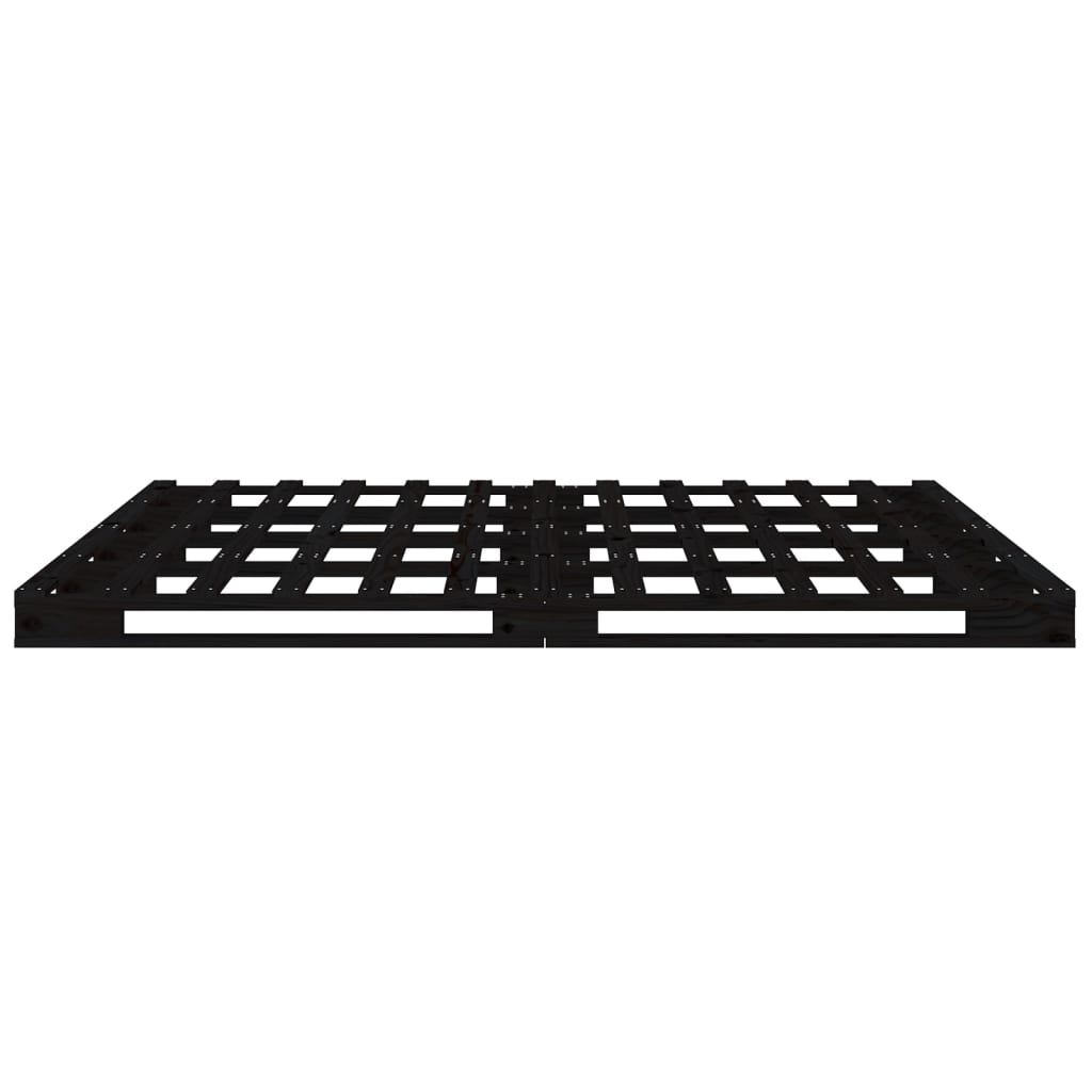 vidaXL Pallet Bed | Black | Solid pine wood | Double | Durable | Pallet Bed