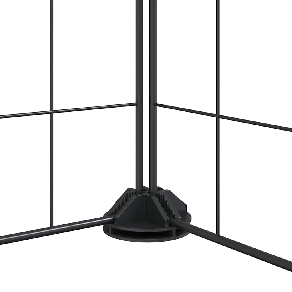 vidaXL 8-Panel Pet Cage Black 70x70x35 cm Steel