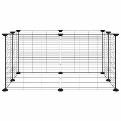 vidaXL 8-Panel Pet Cage Black 70x70x35 cm Steel