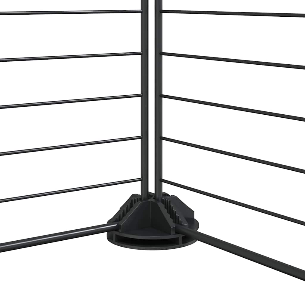 vidaXL 8-Panel Pet Cage Black 70x70x35 cm Steel