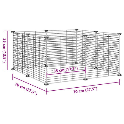 vidaXL 8-Panel Pet Cage Black 35x35 cm Steel