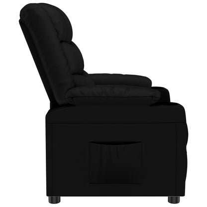 vidaXL Recliner Chair Black Faux Leather