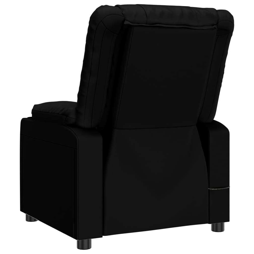 vidaXL Recliner Chair Black Faux Leather