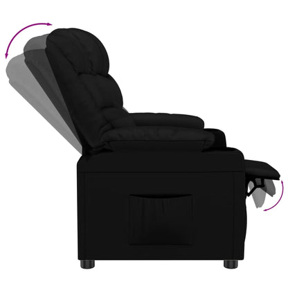 vidaXL Recliner Chair Black Faux Leather