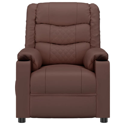 vidaXL Recliner Chair Brown Faux Leather