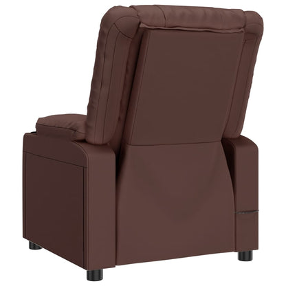 vidaXL Recliner Chair Brown Faux Leather