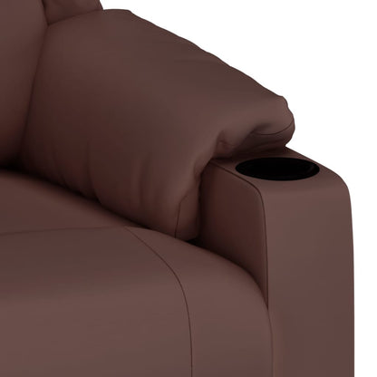 vidaXL Recliner Chair Brown Faux Leather