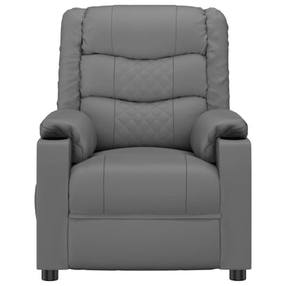 vidaXL Recliner Chair Grey Faux Leather