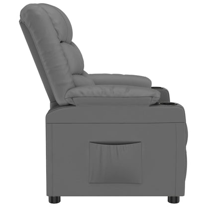 vidaXL Recliner Chair Grey Faux Leather