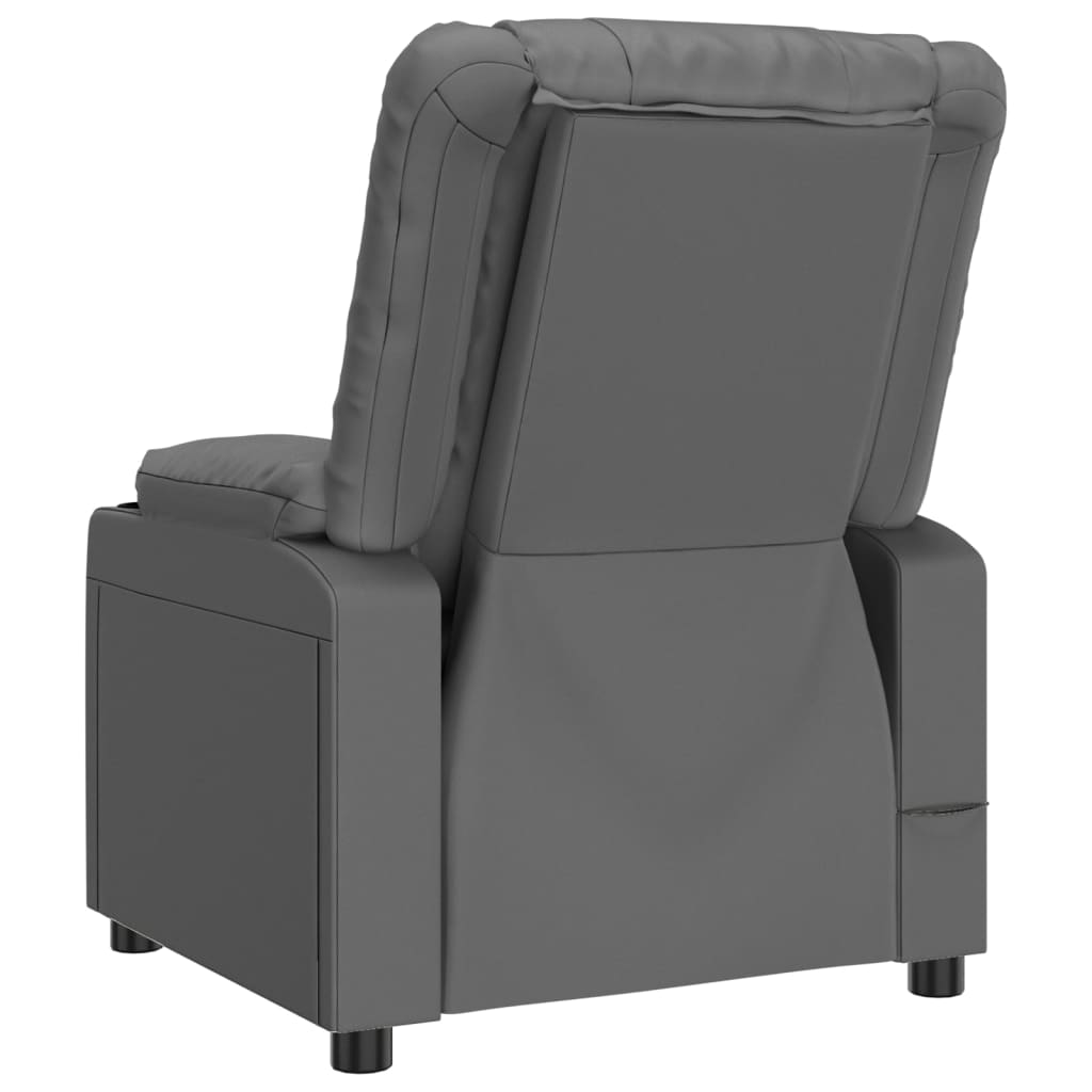 vidaXL Recliner Chair Grey Faux Leather