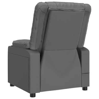 vidaXL Recliner Chair Grey Faux Leather