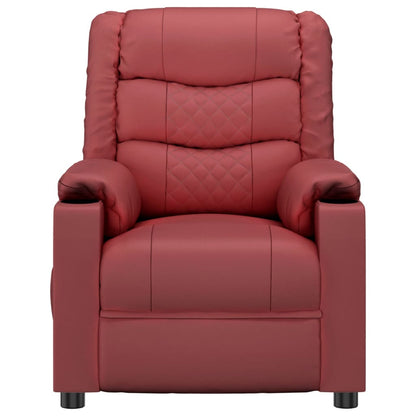 vidaXL Recliner Chair Wine Red Faux Leather