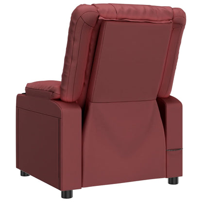 vidaXL Recliner Chair Wine Red Faux Leather